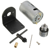12-24V Lathe Press Motor with Drill Chuck and Mounting Bracket Gear Motor
