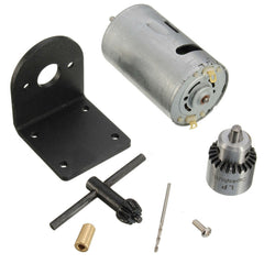 12-24V Lathe Press Motor with Drill Chuck and Mounting Bracket Gear Motor