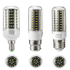 E27 E14 B22 7W 12W LED SMD 4014 1000Lm Pure White Warm White Cover Corn Light Bulb AC110V AC220V