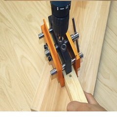 Alloy Steel Hole Punch Locator - Imperial, 10-55mm Clamp Range, 4-Way Drilling, Portable/Table Mounted, Includes 6 Bushings