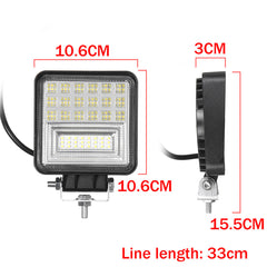 IP68 Work Light Combo Beam Lamp DRL Headlights 48W 42LED 3360lm For Motorcycle/Car/Truck/SUV