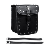 Universal Motorcycle Front Rear Fork Tool Pouch Side Bag Saddlebag PU Leather