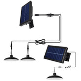 Solar LED Pendant Light Outdoor Flood Hanging Garden Lamp + Remote Waterproof White Light