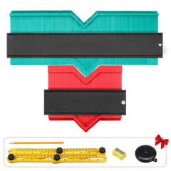 5-inch and 10-inch ProfIile Gauge Contour Duplications Copy Tool Measuring Ruler Set with Multi Accessories