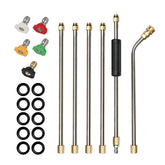 High Pressure Washer Gutter Cleaner Attachment for Lance Wand 4000 psi 5 Tips