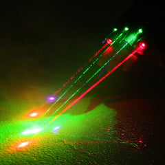 Right Hand 3 Green Light + 2 Purple Light + 2 Red Laser Gloves Stage Performance Gloves