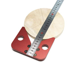 Precision Center Finder & Square Scribe with 12" Stainless Steel Ruler - Durable Aluminum Alloy, Anodized Red Finish