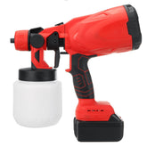 21V 1300mAh Paint Spray Guns Craft Painting Tool Spray Model Airbrush Electric Paint Sprayer W/ 1/2 Battery