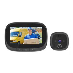 Wireless Doorbell 4.3inch WIFI IP Door Viewer HD Night Vision 120 can Take Photo and Video PIR Motion Detection Two Way Audio