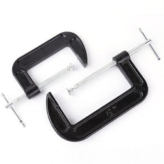 Heavy Duty C-Clamp Set, Adjustable 2-6 Inch Malleable Iron Steel Clamps for Woodworking, Welding, and Metalwork