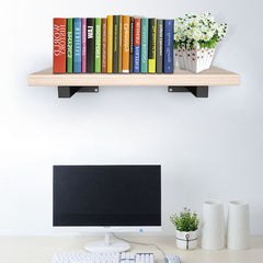 2Pcs Retro Iron Wall Shelf Brackets Floating Boards Holder 15/20/25/30CM