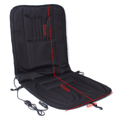 12V Car Van Auto Heated Padded Pad Hot Seat Heated Cushion Cover Warmer Winter Black