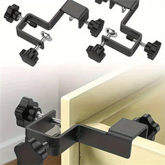 2pcs Drawer Front Installation Clamps - Heavy-Duty Metal, Precision Alignment, Power-Free Tool for DIY & Woodworking