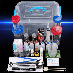 32Pcs Science Chemical Experiment Demonstration Tools Reagent Alcohol Lamp Full Set Storage Box