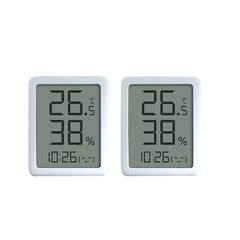 2PCS Miaomiaoce E-ink Screen LCD Large Digital Display Thermometer Hygrometer Clock Temperature Humidity Sensor