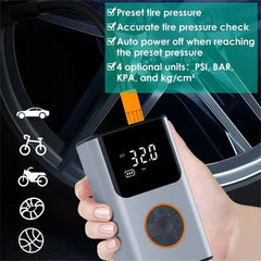 150PSI Fast Bike Pump - 5 Modes, 70W 2000mAh, USB Rechargeable, Digital Display, for Bicycle/Car/Basketball