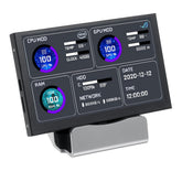 Black 5.0'' IPS Type-C USB Display Kit for AIDA64 Monitoring: CPU, GPU, RAM, HDD - Mini ITX & Raspberry Pi with RGB Light