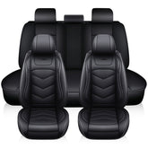 1/5PCS Single/Full Seat Cover Universal Full Leather Car Front Seat Mat Breathable Cushion Pad Set