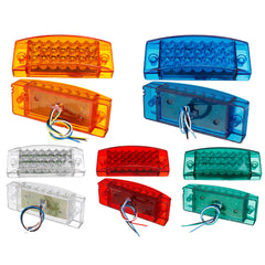 2PCS 21 LED Side Marker Lights Lamp for 12V 24V Truck Trailer Caravan Lorry Van