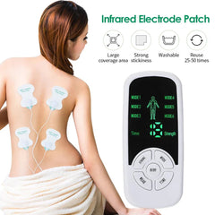 Portable Micro-Current Body Massager with 6 Modes, Adjustable Intensity, LCD Screen, Ideal for Travel and Relaxation