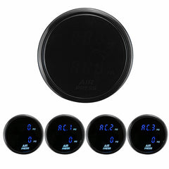2" 52mm LED Dual Digital Air Pressure Gauge PSI Air Suspension Meter with Sensors