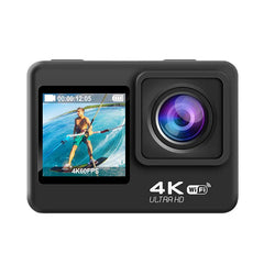 4K 60FPS WiFi Camera with Dual Color Screen 170° Wide Viewing 30M Waterproof EIS Anti-shake Outdoors Sports Camera
