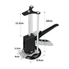 Black Metal Plastic Handle Single/Three Column Round Bottom Height Adjuster Manual Lifting Positioning Tool