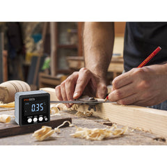 Digital Angle Gauge - 2" LCD Display, IP54 Waterproof, Stainless Steel, 0.01mm Resolution, Easy Carry, Inclination Box