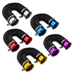 76mm 1M Car Air Intake Cold Pipe Flexible Duct Feed Hose Induction Kit Filter UK