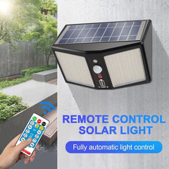 360LED Solar Light Wall Lamps 12000mAh 6 Modes Motion Sensor IP65 Waterproof Outdoor Yard Garden Street Induction Night Light