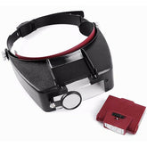 10X Lighted Magnifying Glass Headset Head Magnifier Adjustable-Headbrand