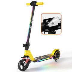 Kids Electric Scooter, 21.6V 2.5Ah, 130W Motor, Max Speed 14KM/H, 6.5in Folding Electric Scooter, 5-8KM Range, Max Load 70Kg Children Electric Scooter