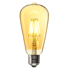 6W Golden Cover Dimmable Retro Vintage Filament LED Bulb Light Lamp AC110/220V