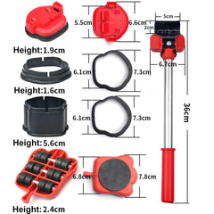 13pcs Heavy Duty Furniture Lifter Hand Tool Set Lifter Slides Wheel