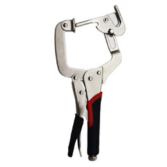 12" Woodworking Oblique Hole Clamp - Adjustable 75mm-125mm, Chrome Vanadium Steel, Non-Slip Grip, Multi-Purpose 90° Clamp