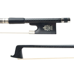 4/4 Violin/Fiddle Bow Grid Carbon Fiber Bow W/ Ebony Frog Round Stick Exquisite Horsehair Well Balance