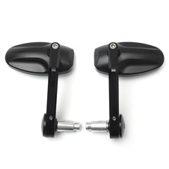 Motorcycle Bar End Rearview Side Mirrors For 7/8inch 22mm Handlebar Moped Dirt Bike