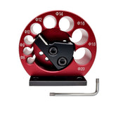 Dowel Maker Jig Kit - Multifunctional Tool with 8 Hole Sizes (8-20mm), Durable CNC Aluminum, Precision Carbide Blades, Red