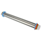 17 Inch Stainless Steel Rolling Pin Adjustable Roller Pin with Silicone Baking Mat 4 Removable Thickness Rings for Baking