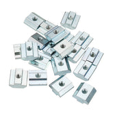 20pcs M5 T Sliding Nut Zin Plated Carbon Steel T Sliding Nut for 4040 Aluminum Profile