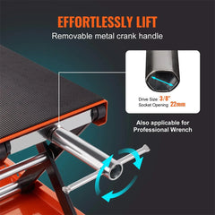 1100lbs Motorcycle Scissor Jack Lift 499.5 kg Wide Deck Hoist Stand for ATVs Bike