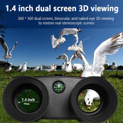 Optical Infrared Night Vision Binoculars with Dual-Screen, 6X Optical & 8X Digital Zoom, Ideal for Day/Night Use