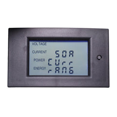 Voltmeter Ammeter 100V 100A Power Meter Electric Energy Meter Voltage Alarm with 75mV Shunt LCD Display Screen Circuit Monitor