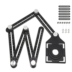 Multi-angle Ruler Six-fold Folding Positioning Punching Tool For Woodworking