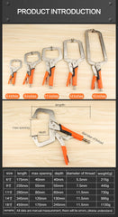 C Type D-type Crimping Pliers Square Mouth Rubber Handle Wood Working Fast Pliers
