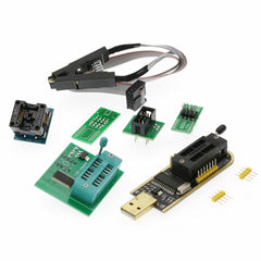 24 25 Series EEPROM Flash BIOS USB Programmer Module + SOIC8 SOP8 Test Clip + 1.8V adapter + SOIC8 adapter DIY KIT