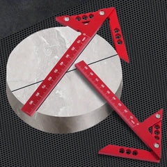 Precision Center Finder Tool - 45/90 Degree Angle Gauge, Durable Aluminum, Easy Grip, Compact for Woodworking Projects