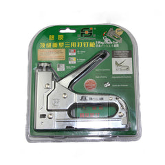 Nail Stapler Manual Nail Guns Three-use Heavy-Duty Stainless Steel Nail Guns With 800 Staples Attached