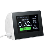 Digital Multifunctional Gas Analyzer Air Quality Tester Indoor/Outdoor CO2 Meter HCHO & TVOC Detector Monitor
