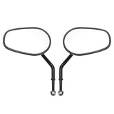 8mm Black Aluminum Alloy Left Right Rear View Side Motorcycle Mirrors
